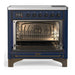ILVE 36 Inch Majestic III Midnight Blue Induction with 6 Elements and 3.5 Cu. Ft. Oven Capacity in Solid Door Open