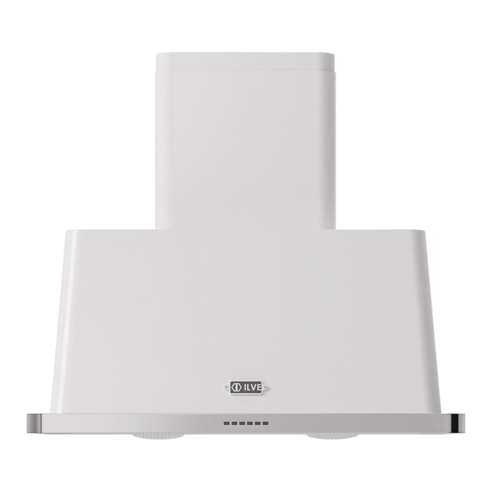ILVE 36 Inch Majestic II 600 CFM Wall Mount Range Hood White