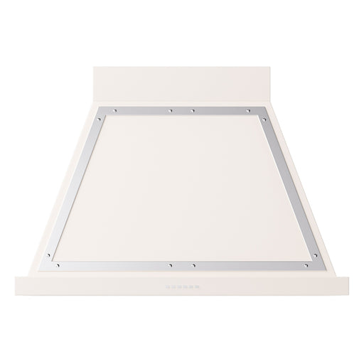 ILVE 36 Inch Nostalgie II Noblesse 600 CFM Wall Mount Antique White Range Hood Chrome