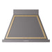 ILVE 36 Inch Nostalgie II Noblesse 600 CFM Wall Mount Matte Graphite Range Hood Brass
