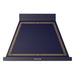 ILVE 36 Inch Nostalgie II Noblesse 600 CFM Wall Mount Midnight Blue Range Hood Burnished