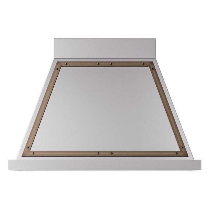 ILVE 36 Inch Nostalgie II Noblesse 600 CFM Wall Mount Stainless Steel Range Hood Burnished