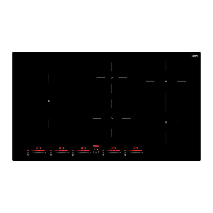 ILVE 36 Inch UHCI36TCRPBK Professional Plus II Built-In Induction Cooktop with 5 Element Zones Front