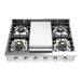 ILVE 36 Inch UHCP36FSSLP Professional Plus II Built-In Stainless Steel Liquid Propane Rangetop with 6 Burners and Griddle Main