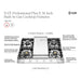 ILVE 36 Inch UHCP965FSSLP Professional Plus II Built-In Stainless Steel Liquid Propane Cooktop with 6 Sealed Burners and Griddle Features