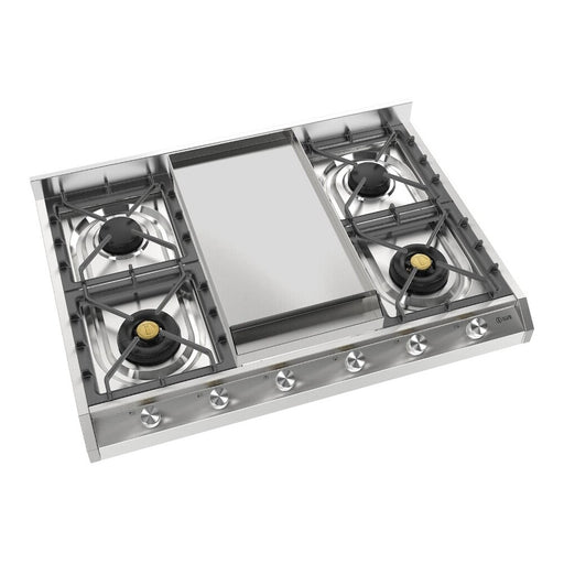 ILVE 36 Inch UHCP965FSSLP Professional Plus II Built-In Stainless Steel Liquid Propane Cooktop with 6 Sealed Burners and Griddle Main
