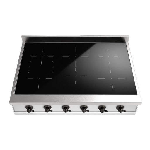 ILVE 36 Inch UHCPI366NSSB Nostalgie II Built-In Induction Rangetop with 5 Element in Burnished Trim Front
