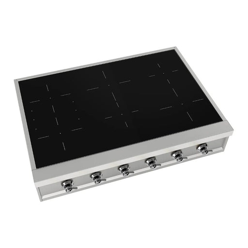 ILVE 36 Inch UHCPI366NSSC Nostalgie II Built-In Induction Rangetop with 5 Element in Chrome Trim Main
