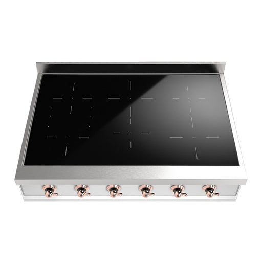 ILVE 36 Inch UHCPI366NSSP Nostalgie II Built-In Induction Rangetop with 5 Element in Copper Front