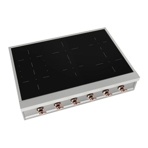 ILVE 36 Inch UHCPI366NSSP Nostalgie II Built-In Induction Rangetop with 5 Element in Copper Main