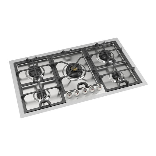 ILVE 36 Inch UHCPMT95SSLP Panoramagic Built-In Stainless Steel Liquid Propane Cooktop with 5 Sealed Burners Main