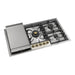 ILVE 36 Inch UHCPT95FNSSGLP Nostalgie II Built-In Stainless Steel Liquid Propane Cooktop with Total Black Brass Burners, 5 Sealed Burners and Griddle in Brass Knobs Main