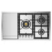 ILVE 36 Inch UHCPT95FSSLP Professional Plus II Built-In Stainless Steel Liquid Propane Cooktop with 5 Sealed Burners and Griddle Front