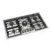 ILVE 36 Inch UHCPT95NSSCLP Nostalgie II Built-In Stainless Steel Liquid Propane Cooktop with Total Black Brass Burners, 5 Sealed Burners in Chrome Knobs Main