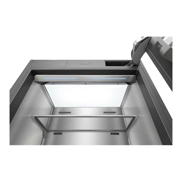 ILVE 36 Inch URBM36SIWPRY Panel Ready Built-In Bottom Freezer Refrigerator with 19.8 Cu. Ft. Capacity, Reversible Door, Energy Star and Sabbath Mode Upper Angle