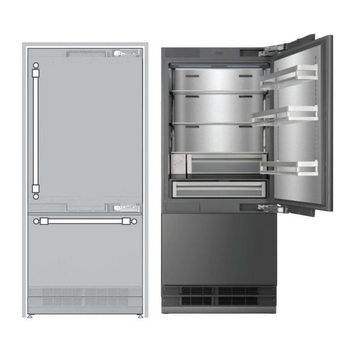 ILVE 36 Inch URBM36SIWPRY Panel Ready Built-In Bottom Freezer Refrigerator with 19.8 Cu. Ft. Capacity, Reversible Door, Energy Star and Sabbath Mode Main