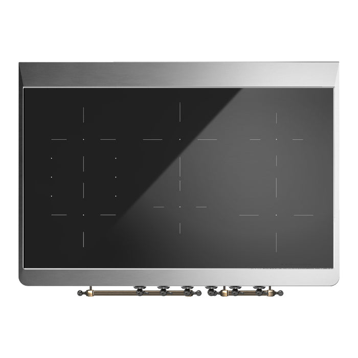 ILVE 40 Inch Majestic III Custom Color (RAL) Induction with 6 Elements and 3.82 Cu. Ft. Oven Capacity in Solid Door Cooktop
