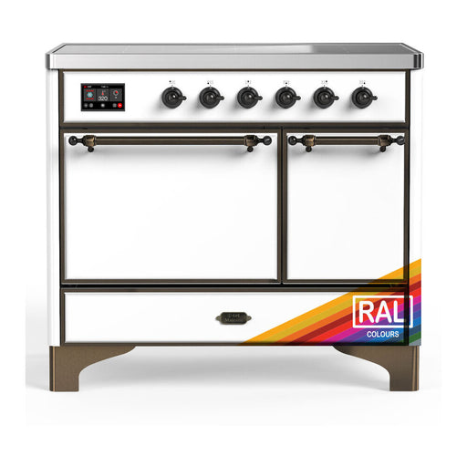 ILVE 40 Inch Majestic III Custom Color (RAL)Induction with 6 Elements and 3.82 Cu. Ft. Oven Capacity in Solid Door Burnished
