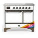 ILVE 40 Inch Majestic III Custom Color (RAL)Induction with 6 Elements and 3.82 Cu. Ft. Oven Capacity in Solid Door Burnished
