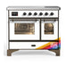 ILVE 40 Inch Majestic III Custom Color (RAL) Induction with 6 Elements and 3.82 Cu. Ft. Oven Capacity in Triple Glass Door Burnished