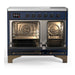 ILVE 40 Inch Majestic III Midnight Blue Induction with 6 Elements and 3.82 Cu. Ft. Oven Capacity in Solid Door Open
