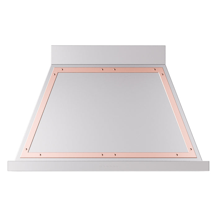 ILVE 40 Inch Nostalgie II Noblesse 600 CFM Wall Mount Stainless Steel Range Hood Copper