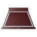 ILVE 40 Inch Nostalgie II Noblesse 600 CFM Wall Mount Burgundy Range Hood Chrome