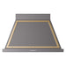 ILVE 40 Inch Nostalgie II Noblesse 600 CFM Wall Mount Matte Graphite Range Hood Brass