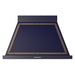 ILVE 40 Inch Nostalgie II Noblesse 600 CFM Wall Mount Midnight Blue Range Hood Burnished