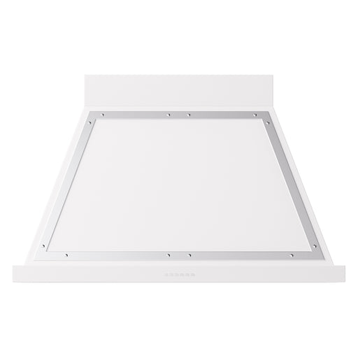 ILVE 40 Inch Nostalgie II Noblesse 600 CFM Wall Mount White Range Hood Chrome