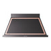ILVE 48 Inch Nostalgie II Noblesse 600 CFM Wall Mount Glossy Black Range Hood Copper