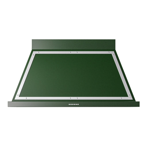 ILVE 48 Inch Nostalgie II Noblesse 600 CFM Wall Mount Emerald Green Range Hood Chrome