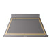ILVE 48 Inch Nostalgie II Noblesse 600 CFM Wall Mount Matte Graphite Range Hood Brass
