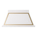 ILVE 48 Inch Nostalgie II Noblesse 600 CFM Wall Mount White Range Hood Brass