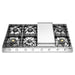 ILVE 48 Inch UHCP1265FSSLP Professional Plus II Built-In Stainless Steel Liquid Propane Cooktop with 8 Sealed Burners and Griddle Main