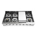 ILVE 48 Inch UHCP48FSSLP Professional Plus II Built-In Stainless Steel Liquid Propane Rangetop with 8 Burners and Griddle Main