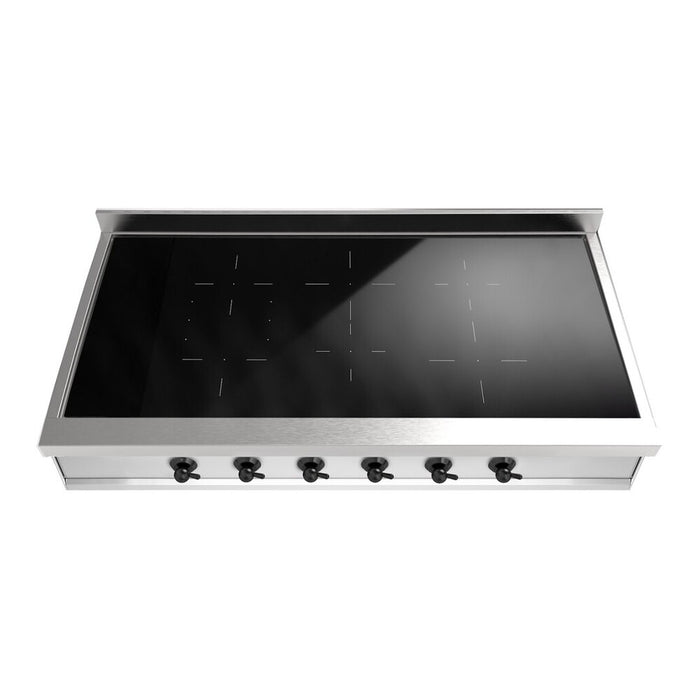 ILVE 48 Inch UHCPI486NSSB Nostalgie II Built-In Induction Rangetop with 6 Element in Burnished Front