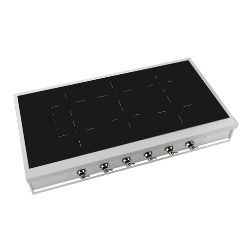 ILVE 48 Inch UHCPI486NSSC Nostalgie II Built-In Induction Rangetop with 6 Element in Chrome Main
