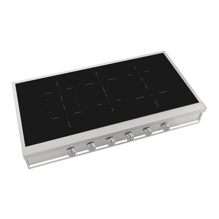 ILVE 48 Inch UHCPI486SS Professional Plus II Built-In Induction Stainless Steel Rangetop with 6 Element Side