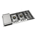 ILVE 48 Inch UHCPT125FNSSCLP Nostalgie II Built-In Stainless Steel Liquid Propane Cooktop with Total Black Brass Burners, 6 Sealed Burners and Left Griddle in Chrome Knobs Main