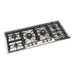 ILVE 48 Inch UHCPT125NSSG Nostalgie II Built-In Stainless Steel Liquid Propane Cooktop with Total Black Brass Burners, 6 Sealed Burners in Brass Knobs Main