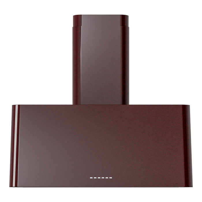 ILVE 60 Inch Nostalgie Wall Mount Range Hood Burgundy Front