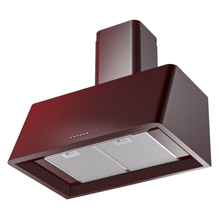 ILVE 60 Inch Nostalgie Wall Mount Range Hood Burgundy
