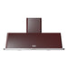 ILVE 60 Inch Majestic II 850 CFM Wall Mount Range Hood Burgundy
