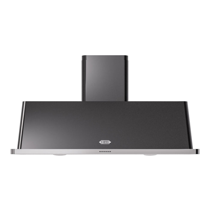 ILVE 60 Inch Majestic II 850 CFM Wall Mount Range Hood Glossy Black
