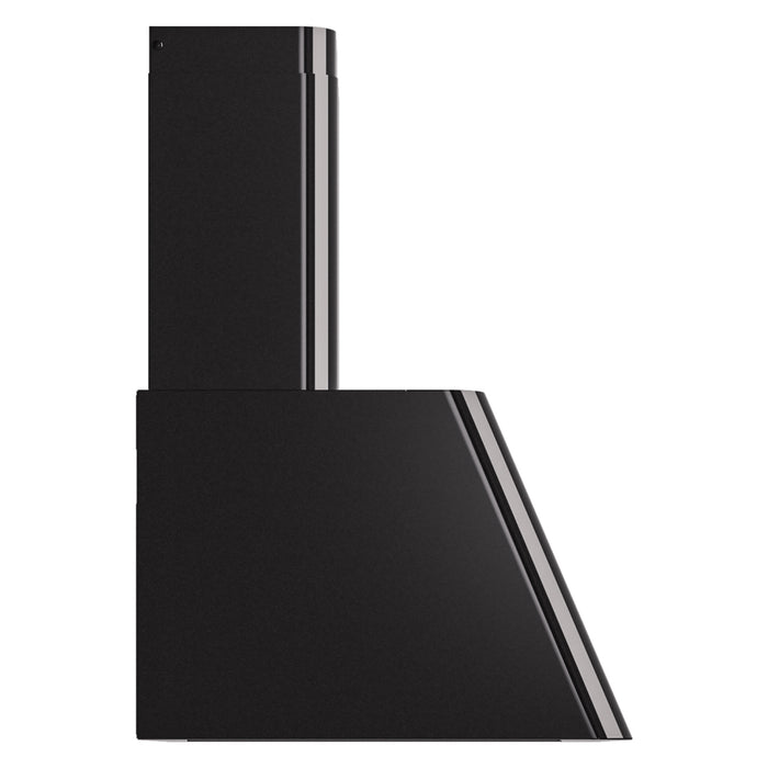 ILVE 60 Inch Nostalgie Wall Mount Range Hood Glossy Black Side