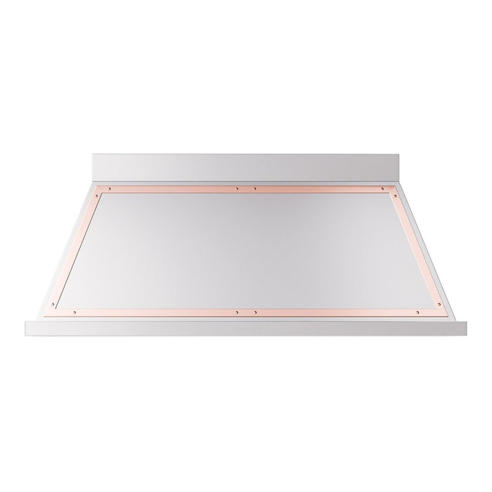 ILVE 60 Inch Nostalgie II Noblesse 600 CFM Wall Mount Stainless Steel Range Hood Copper