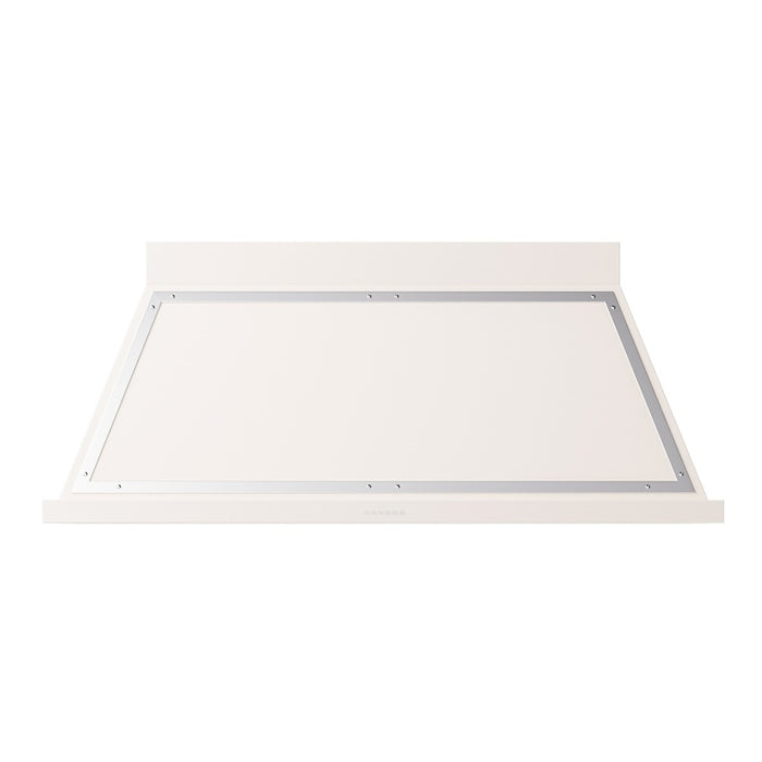 ILVE 60 Inch Nostalgie II Noblesse 600 CFM Wall Mount Antique White Range Hood Chrome