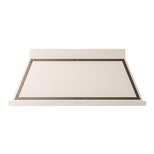ILVE 60 Inch Nostalgie II Noblesse 600 CFM Wall Mount Antique White Range Hood Burnished