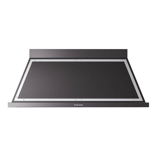 ILVE 60 Inch Nostalgie II Noblesse 600 CFM Wall Mount Glossy Black Range Hood Chrome